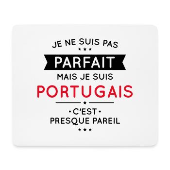 Je ne suis pas parfait mais je suis Portugais - Tapis de souris (format paysage) - blanc - Devant