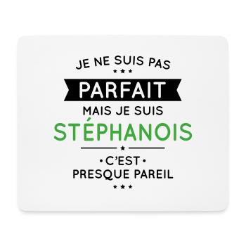 Je ne suis pas parfait mais je suis Stéphanois - Tapis de souris (format paysage) - blanc - Devant