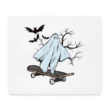 Lustiges Gespenst Skateboard Halloween Geschenk - Mousepad (Querformat) - Weiß - Vorne