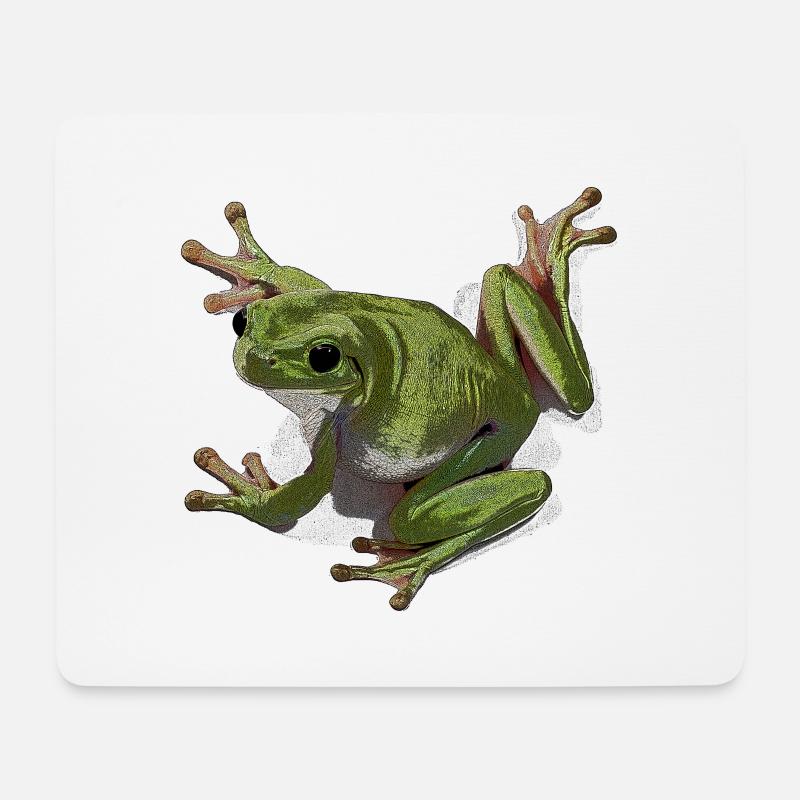 Weißer Laubfrosch - Mousepad (Querformat) - Weiß