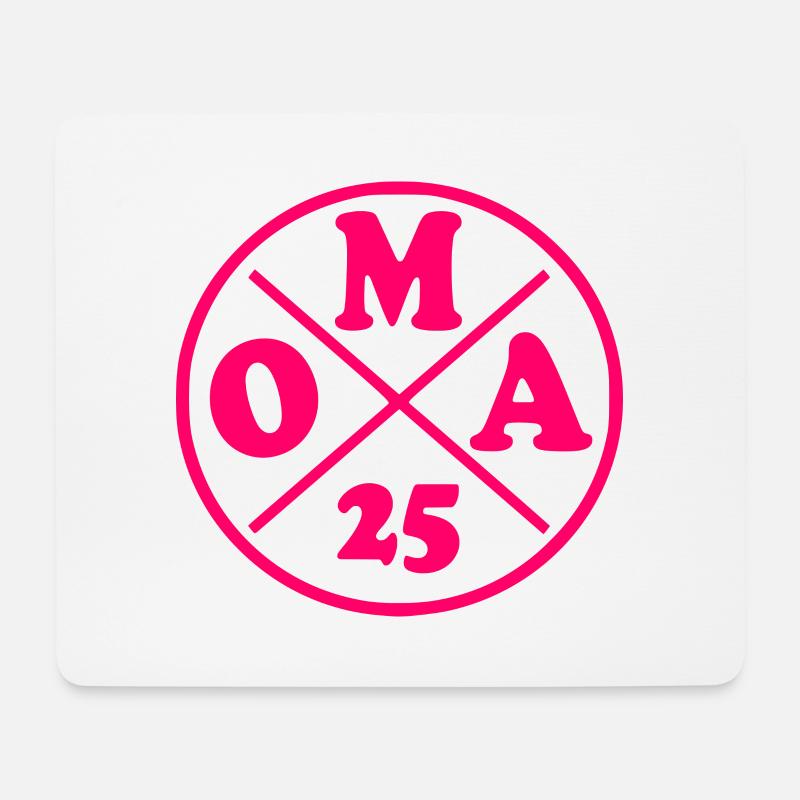 Oma 2025 - Mousepad (Querformat) - Weiß