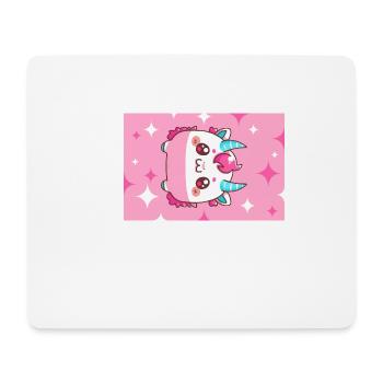 Mignon petit vampire licorne monstre style comique - Tapis de souris (format paysage) - blanc - Devant