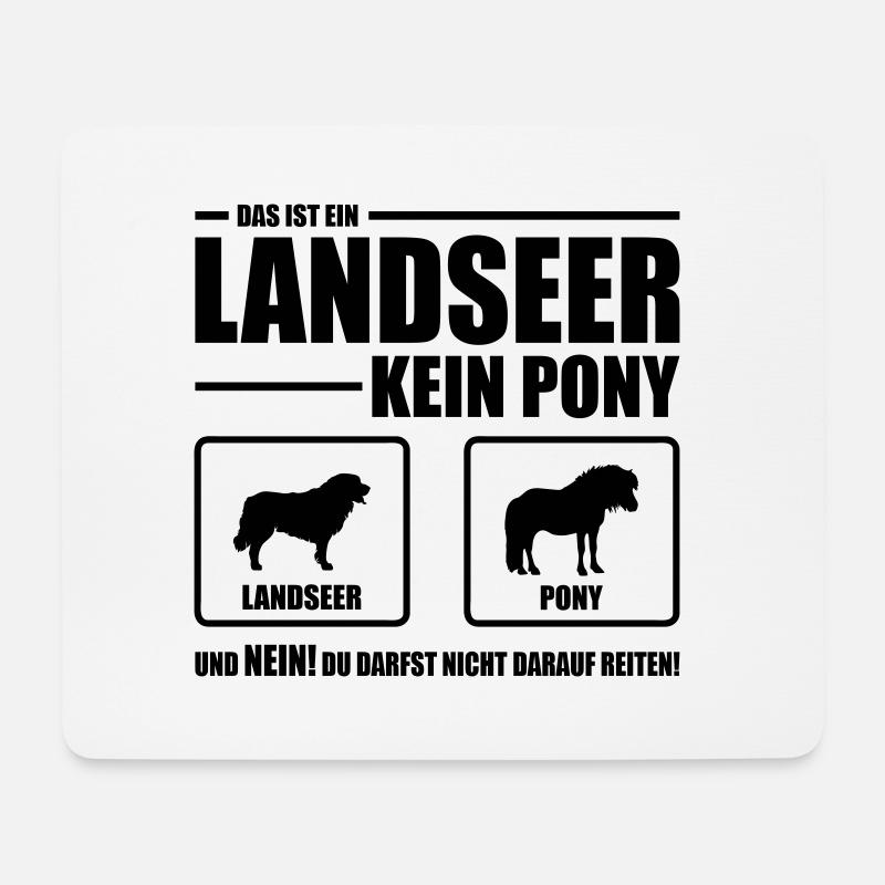 LANDSEER kein Pony Wilsigns Hundespruch Hund - Mousepad (Querformat) - Weiß