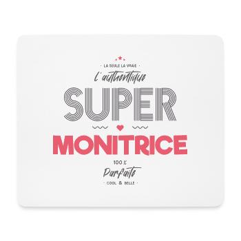L authentique super monitrice - Tapis de souris (format paysage) - blanc - Devant