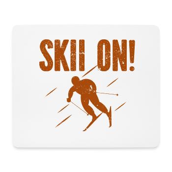 Skifahren Snowboard Berge Urlaub Schnee Freestyle - Mousepad (Querformat) - Weiß - Vorne