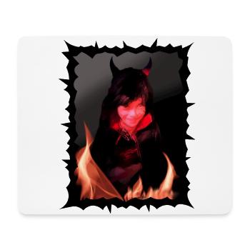 Halloween Nacht Teufel - Mousepad (Querformat) - Weiß - Vorne