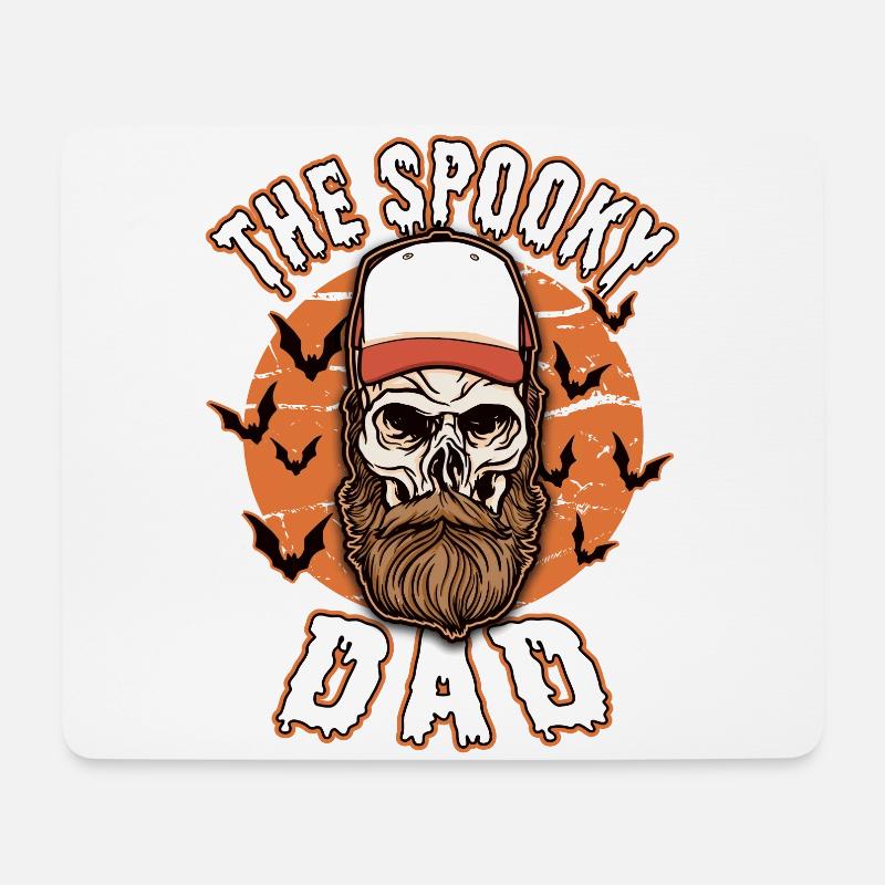 Der gruselige Vater - Mousepad (Querformat) - Weiß