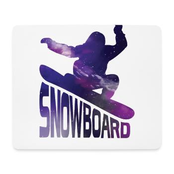 Snowboard, Snowboarder - Mousepad (Querformat) - Weiß - Vorne