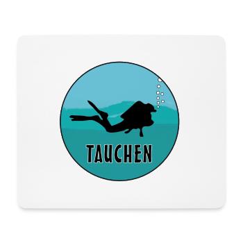 Tauchen - Mousepad (Querformat) - Weiß - Vorne