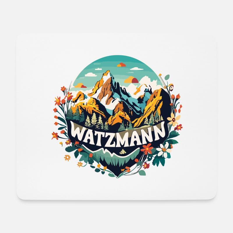 Watzmann Schönheit Alpenblumen Begeisterung Stolz - Mousepad (Querformat) - Weiß