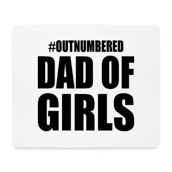 Dad of girls - Tapis de souris (format paysage) - blanc - Devant