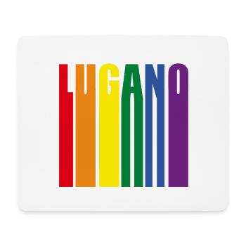 Lugano Switzerland Rainbow Pride Gift - Mouse Pad (horizontal) - white - Front