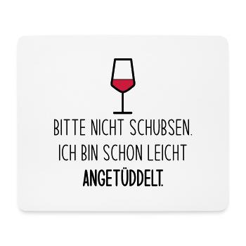 Bitte nicht schubsen. - Mousepad (Querformat) - Weiß - Vorne