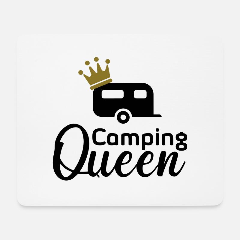Camping Queen - Mousepad (Querformat) - Weiß