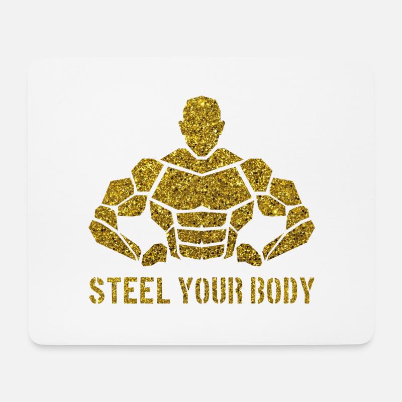 Steel your Body - Mousepad (Querformat) - Weiß