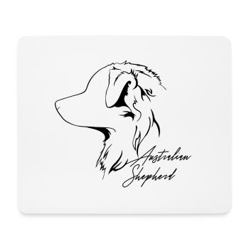 AUSTRALIAN SHEPHERD Hunde Hund Hütehund Wilsigns - Mousepad (Querformat) - Weiß - Vorne