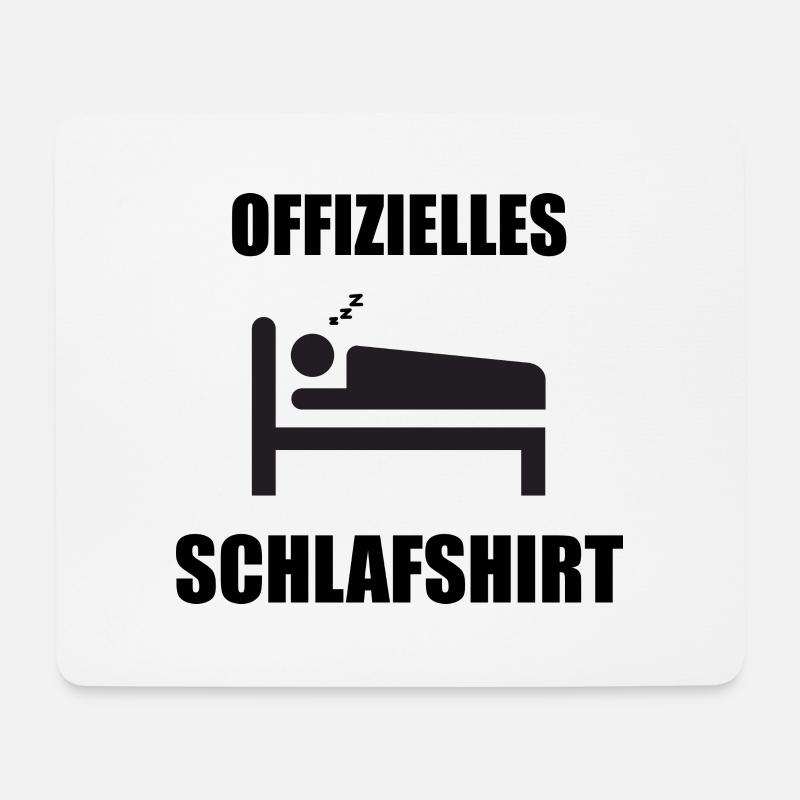 Offizielles Schlafshirt - Mousepad (Querformat) - Weiß