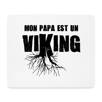 Papa viking, cadeau fête des pères, annivesaire - Tapis de souris (format paysage) - blanc - Devant
