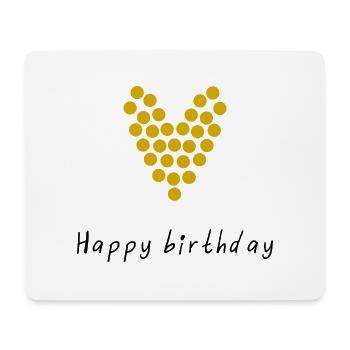 JAHRESTAG. ALLES GUTE ZUM GEBURTSTAG. ALLES GUTE ZUM GEBURTSTAG. - Mousepad (Querformat) - Weiß - Vorne