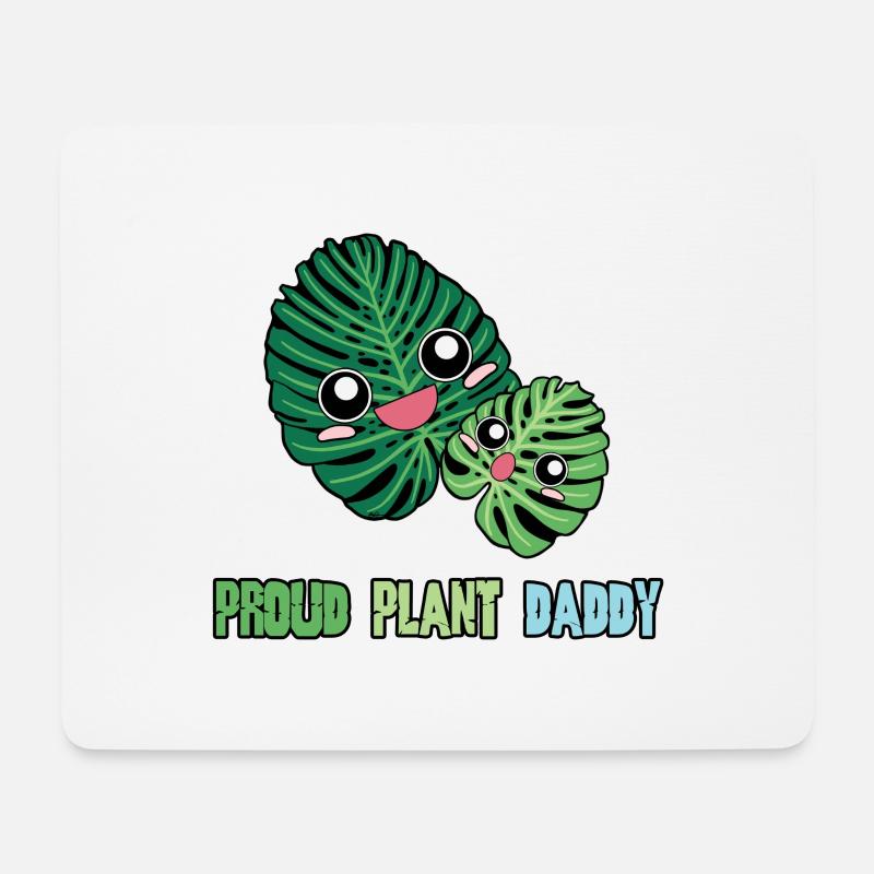 Monstera Daddy - Mousepad (Querformat) - Weiß