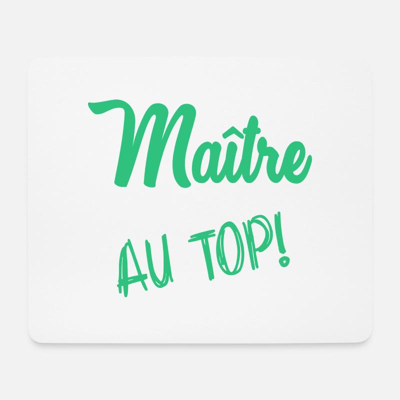 MAÎTRE. MERCI. MERCI MAÎTRE. MAITRE. CADEAU MAÎTRE - Tapis de souris (format paysage) - blanc