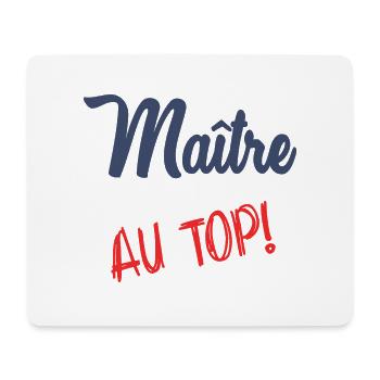 MASTER AT THE TOP - Mouse Pad (horizontal) - white - Front