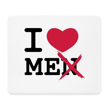I Love Men - Mousepad (Querformat) - Weiß - Vorne