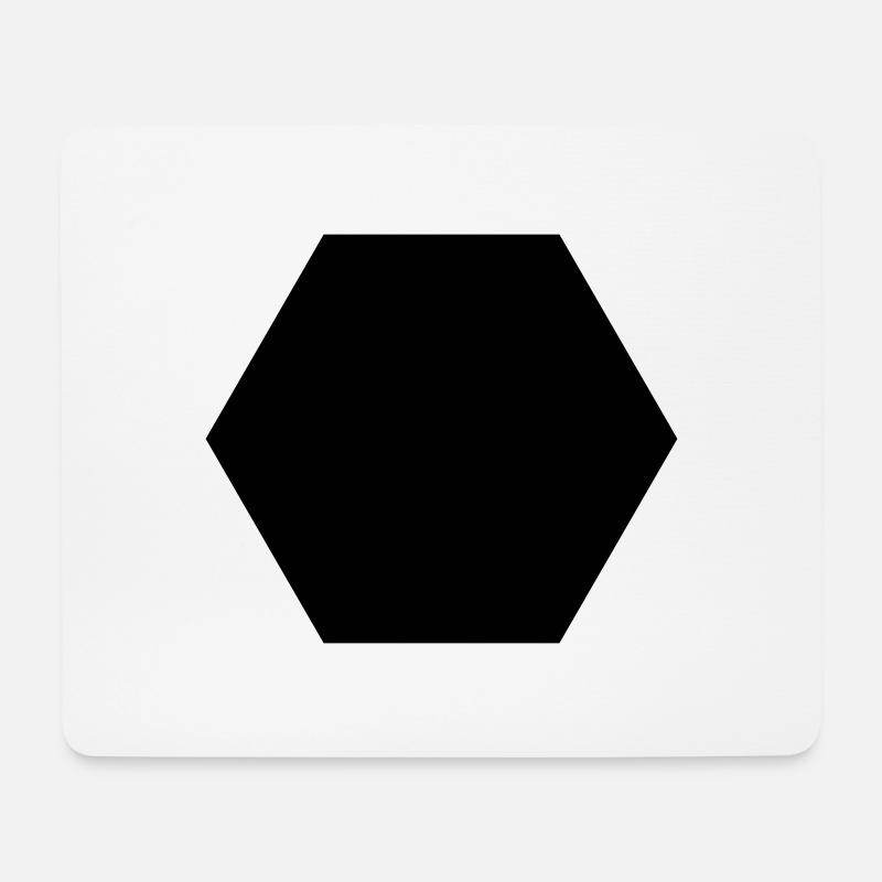 6_eck - Mousepad (Querformat) - Weiß