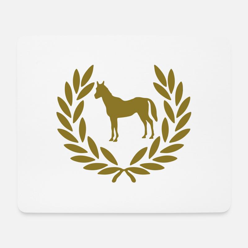 pferd - Mousepad (Querformat) - Weiß