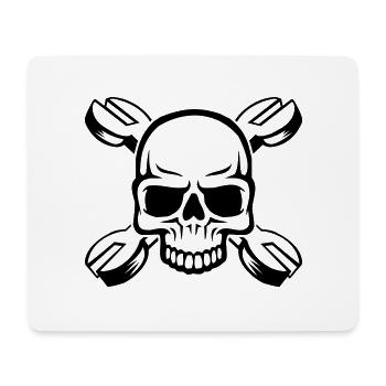 skull - Mousepad (Querformat) - Weiß - Vorne