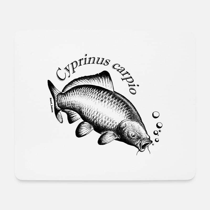 Karpfen - Mousepad (Querformat) - Weiß