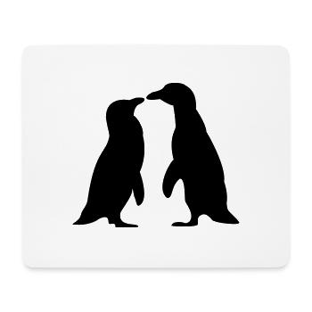 Penguins in love - love each other penguins - Mouse Pad (horizontal) - white - Front