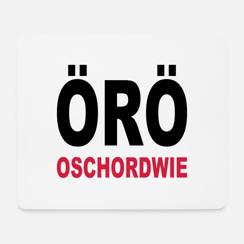 ÖRÖ - Glück auf französisch - Mousepad (Querformat) - Weiß