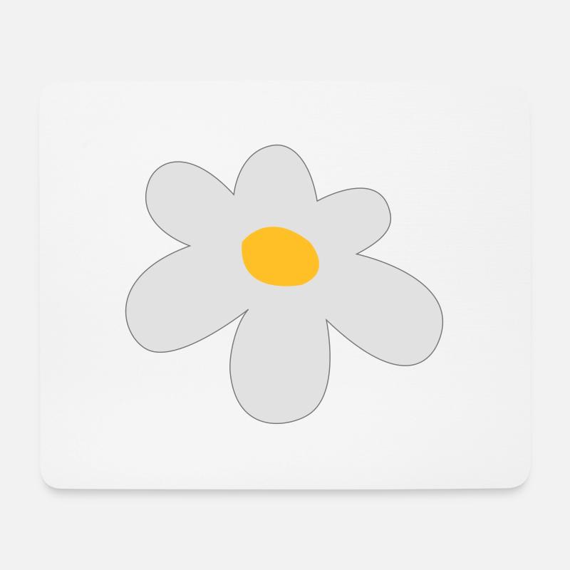 blume - Mousepad (Querformat) - Weiß