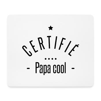 certifié papa cool - Tapis de souris (format paysage) - blanc - Devant