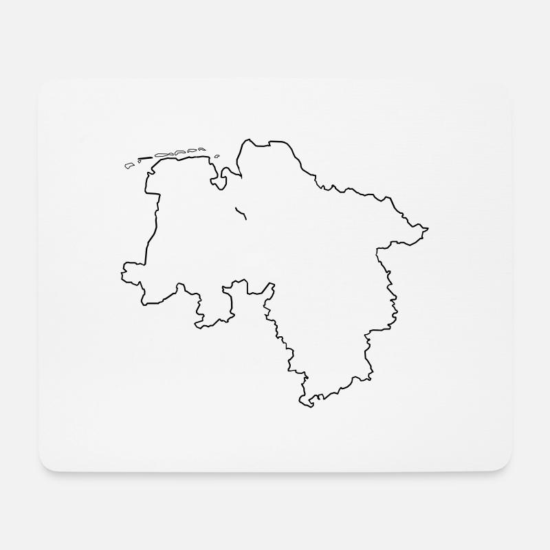 Umriss Niedersachsen - Mousepad (Querformat) - Weiß
