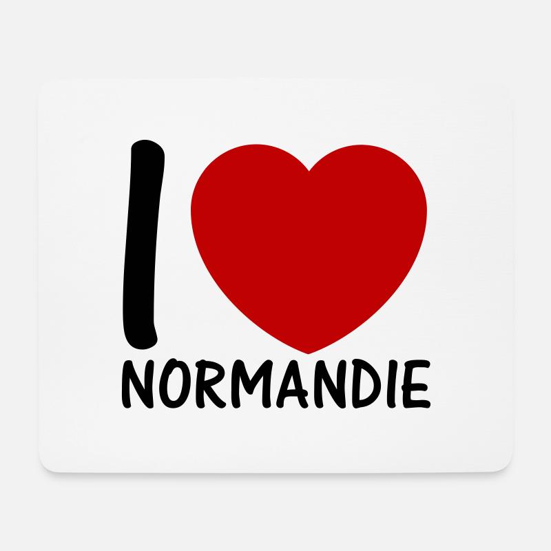 i love Normandy 2c - Mouse Pad (horizontal) - white