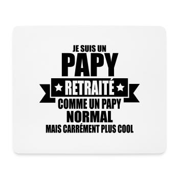 je suis un papy retraité - Tapis de souris (format paysage) - blanc - Devant