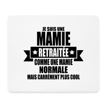 je suis une mamie retraitée - Tapis de souris (format paysage) - blanc - Devant