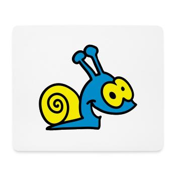 lustige Schnecke - 3 - Mousepad (Querformat) - Weiß - Vorne