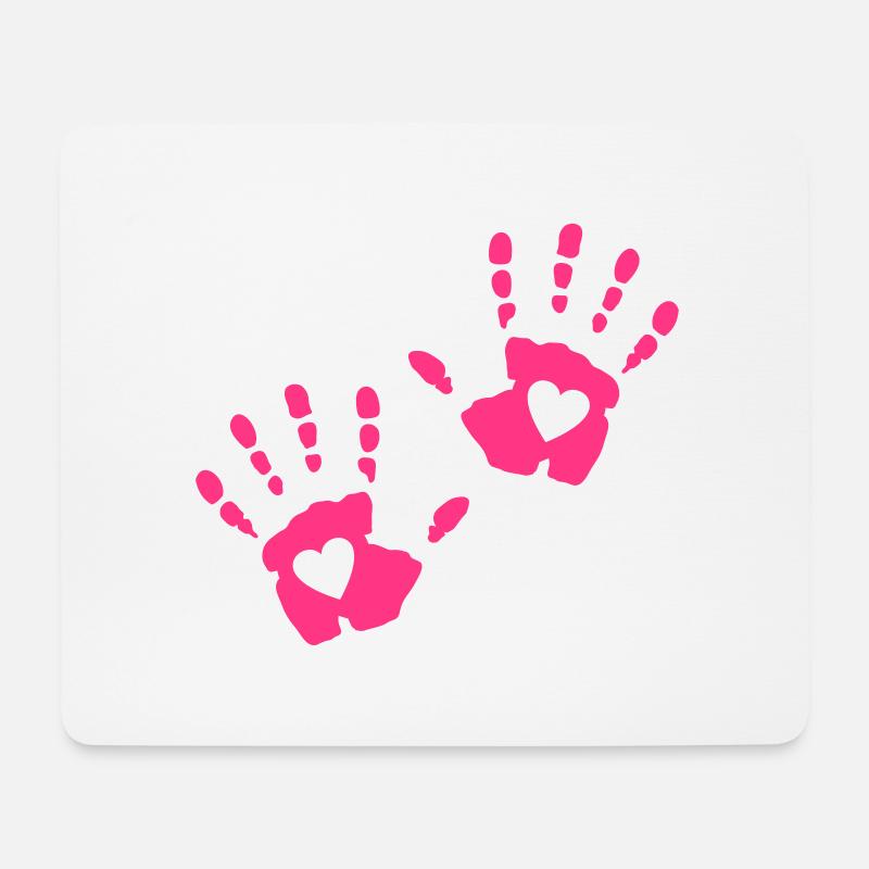 Heart Hand - Mouse Pad (horizontal) - white