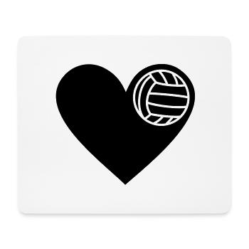 J'aime volley-ball Volleyball Volley - Tapis de souris (format paysage) - blanc - Devant