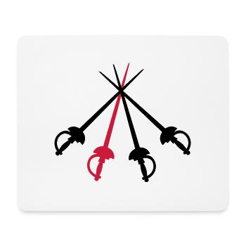 musketeers - Mousepad (Querformat) - Weiß - Vorne