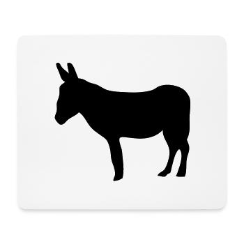 animaux fermer ane - Tapis de souris (format paysage) - blanc - Devant
