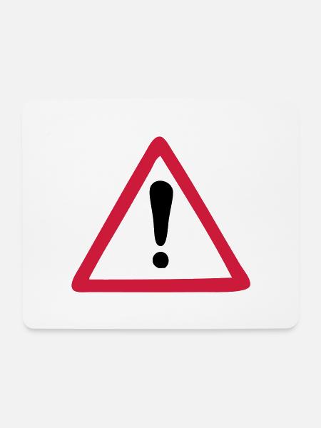 hazard warning sign warning - Mouse Pad (horizontal) - white