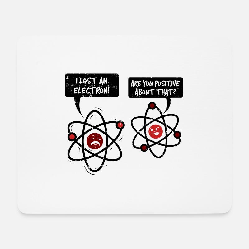 LUSTIGER ATOM WITZ | ELEKTRON STUDENT NERD GEEK - Mousepad (Querformat) - Weiß