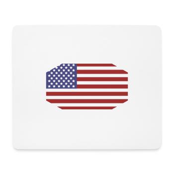 Drapeau des États-Unis - Tapis de souris (format paysage) - blanc - Devant