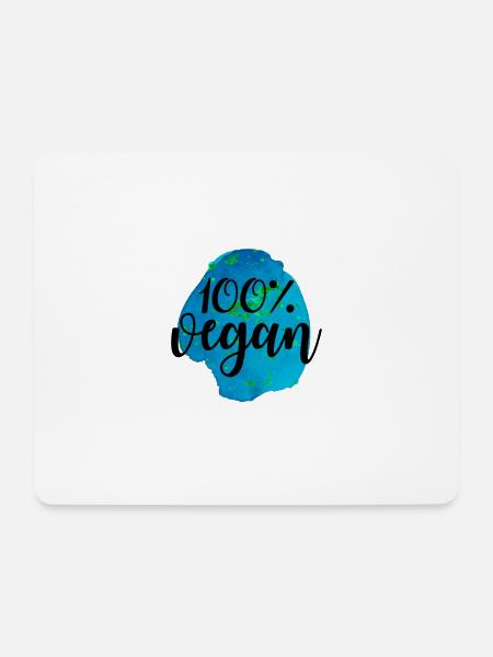 Veganer Vegetarier Tierschutz Geschenkidee - Mousepad (Querformat) - Weiß