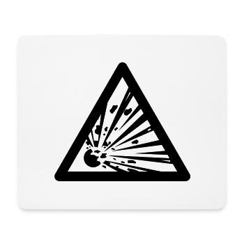 Hazard Symbol - Explosives - Mouse Pad (horizontal) - white - Front