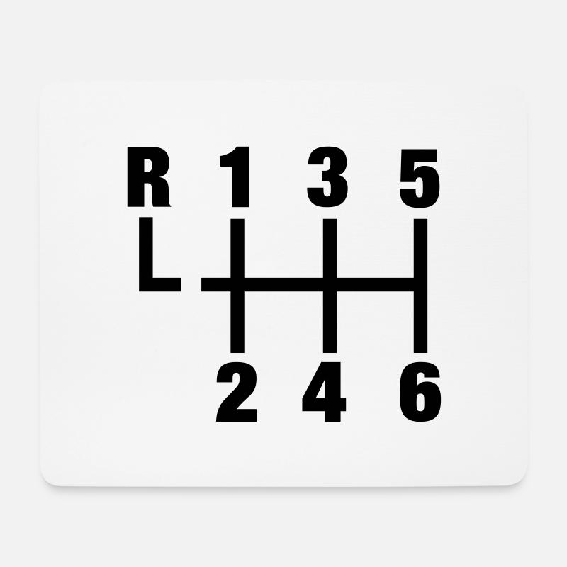 auto_gangschaltung__f1 - Mousepad (Querformat) - Weiß